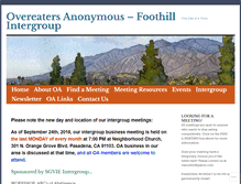 Tablet Screenshot of oafoothill.org